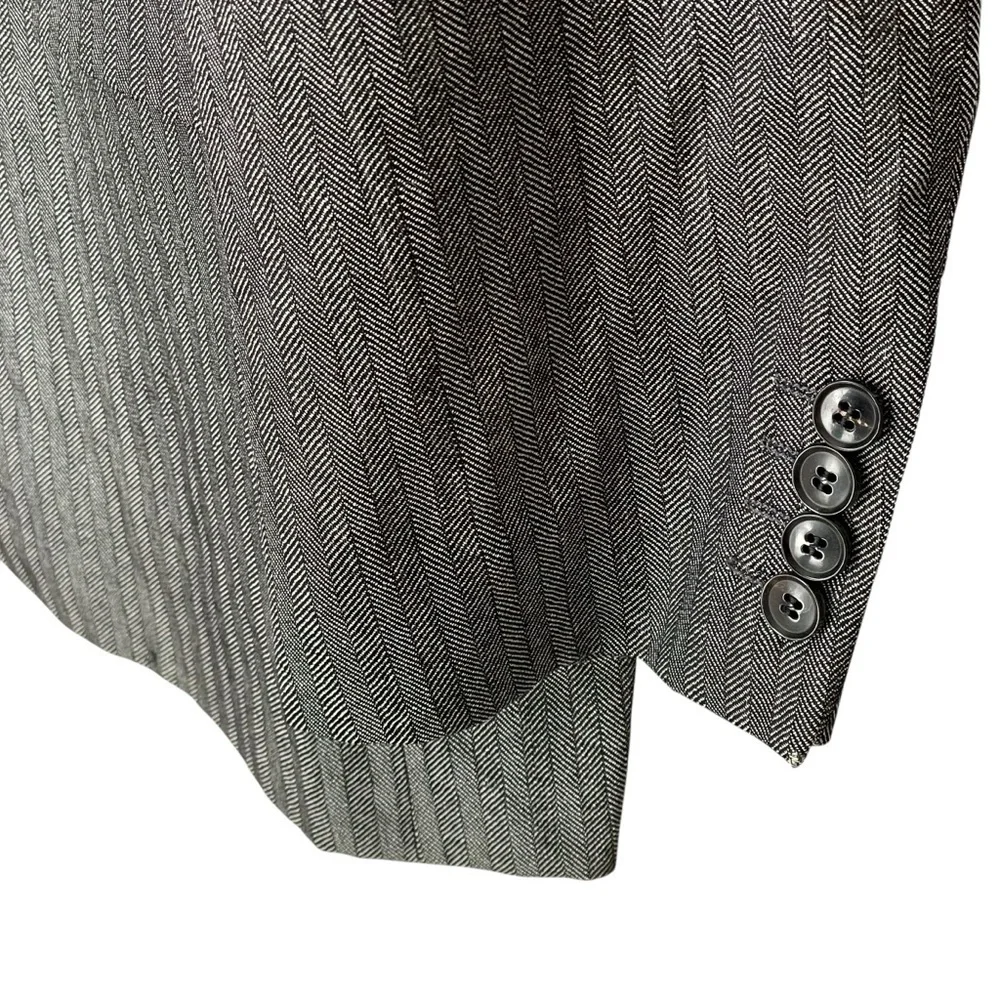 HUGO BOSS Men’s Wool Blazer Jacket Sport Coat Black White 42R